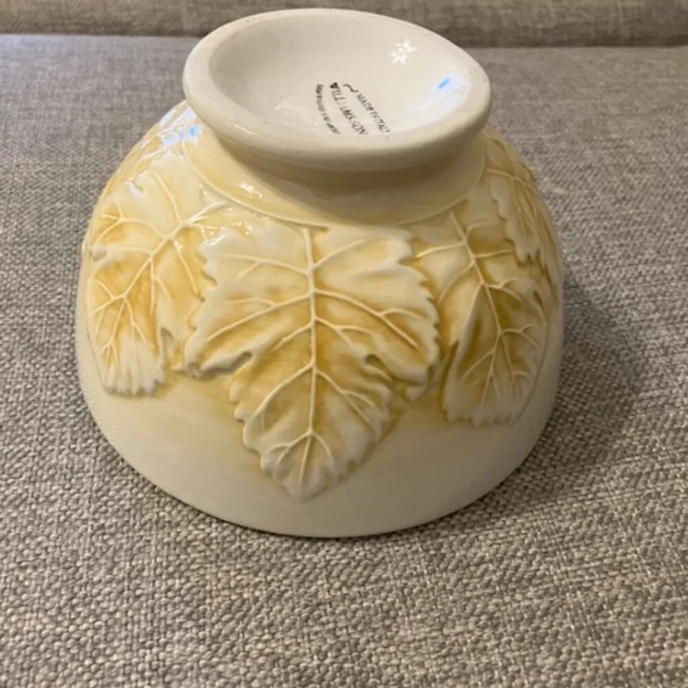 Williams-Sonoma Yellow Leaf Bowl - Made in Italy